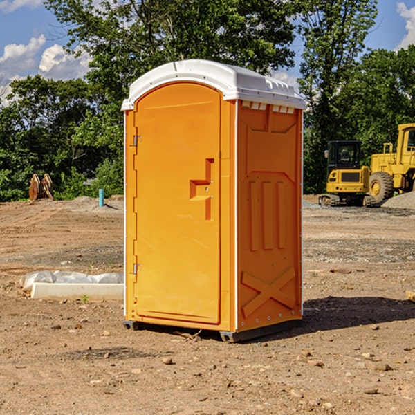 how often are the portable restrooms cleaned and serviced during a rental period in Philpot KY